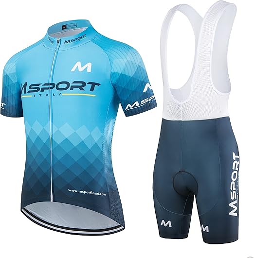 Complete Cycling Suit Set – Men's Cycling Apparel with Gel Padded Anti-Shock Jersey and Shorts