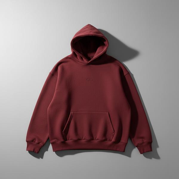 Luxury Oversized Heavyweight Hoodie - Maroon
