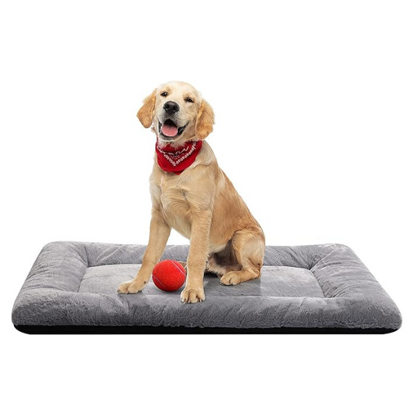 Dog Beds Crate Pad for Medium/Large Dogs Fit Metal,Ultra Soft, Washable & Anti-Slip Kennel Pad for Dogs Cozy Sleeping Mat,Gray 36inch