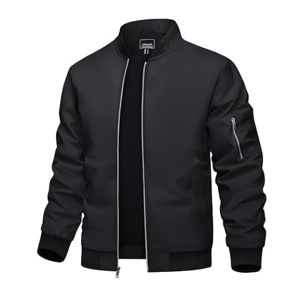 TACVASEN Men's Bomber Jacket Lightweight Casual Spring Fall Windbreaker Zip Up Coat with Pocket